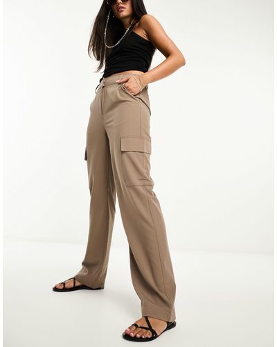 Vero Moda Pantalones cargo marrones - Neutro