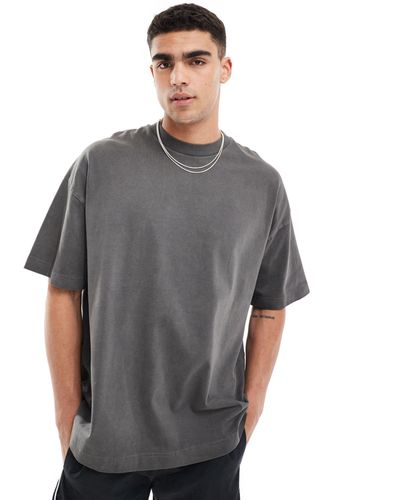 ASOS 4505 – icon – kastiges oversize-t-shirt aus robustem, schnell trocknendem stoff - Grau