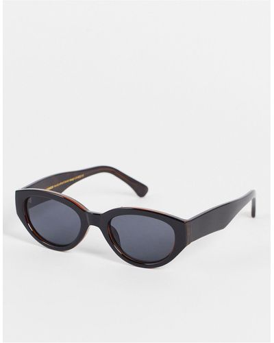 A.Kjærbede Winnie - occhiali da sole rotondi neri - Bianco
