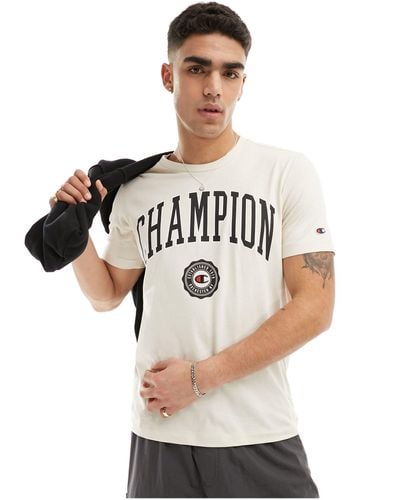 Champion – t-shirt mit rundhalsausschnitt - Weiß