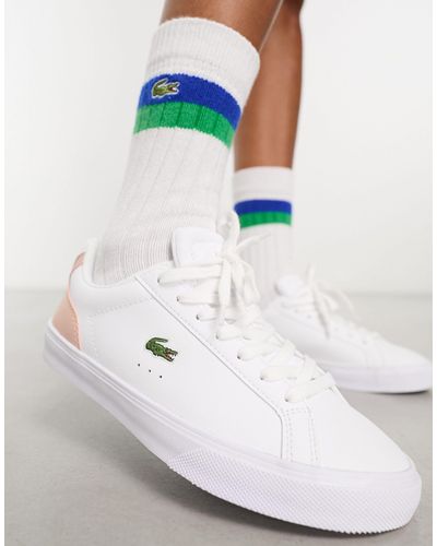 Lacoste Lerond pro - baskets - et rose - Blanc