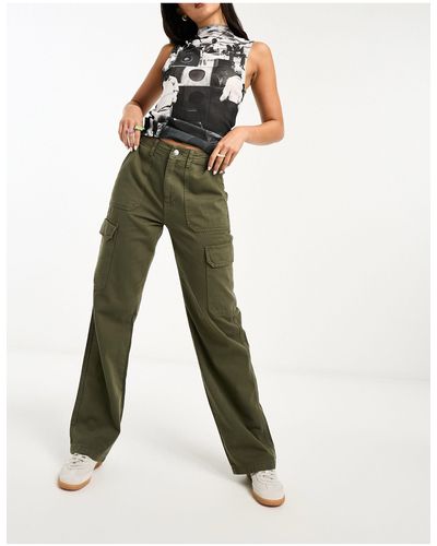 ONLY Straight Leg Cargo Trousers - Green
