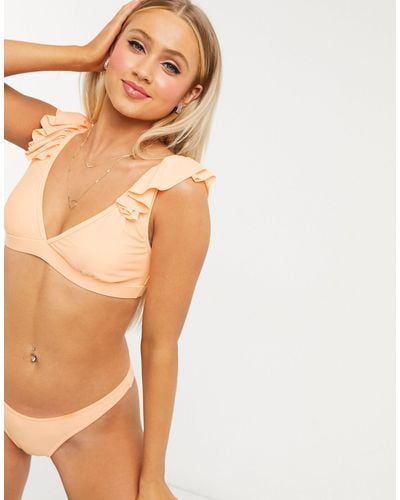Missguided – boomerang – bikinihose mit hohem beinausschnitt - Pink