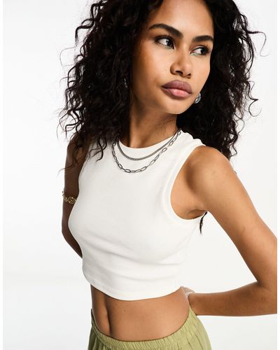 ONLY Cropped Tank Top - White