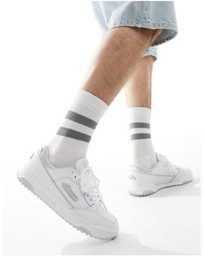Ellesse Ls987 - sneakers bianche e grigio chiaro con suola cupsole - Bianco