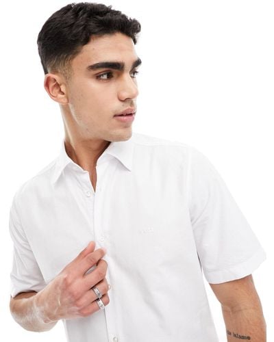 BOSS Rash Short Sleeve Shirt - White