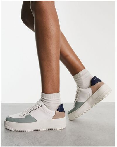 French Connection Color Block Chunky Sneakers - White