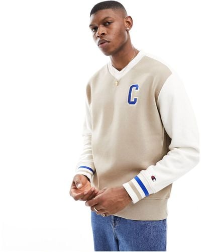 Champion – rochester – sweatshirt mit v-ausschnitt - Weiß