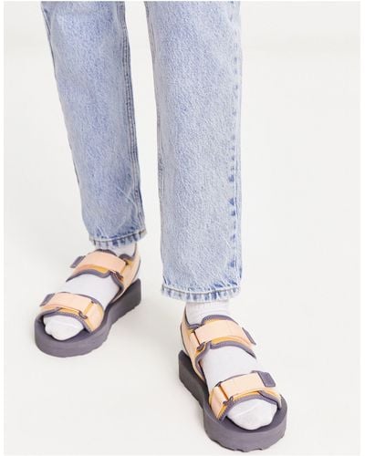Madewell Chunky Strap Sandals - Blue