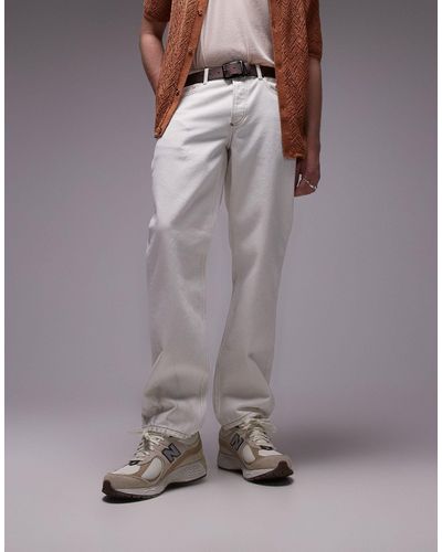 TOPMAN Straight Jeans - Gray