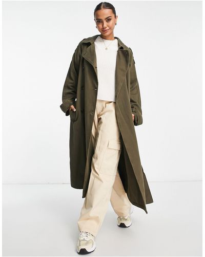 ASOS Trench-coat en coton - kaki délavé - Neutre