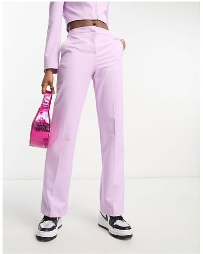 Collusion Cut Out Straight Trouser - Pink