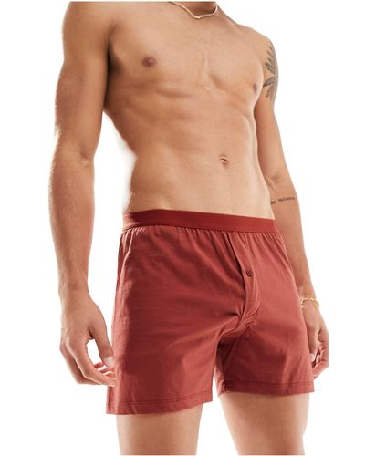 ASOS Jersey Boxer Shorts - Red