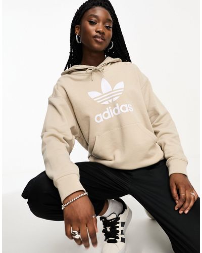 adidas Originals Sweatshirt Met Capuchon - Naturel