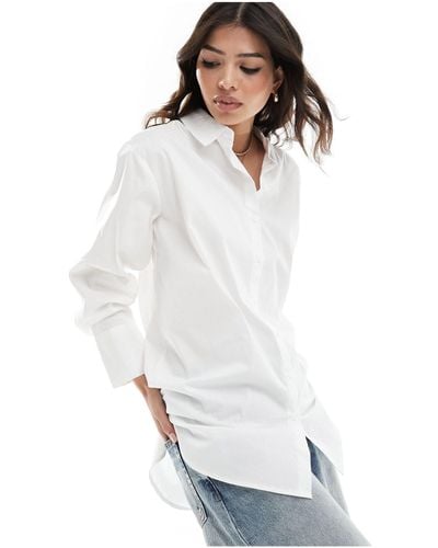 Jdy Longline Oversized Shirt - White