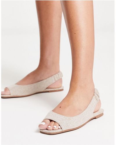 ASOS Lemonade Peep Toe Ballet Flats - White