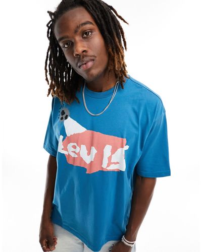 LEVIS SKATEBOARDING Camiseta con logo en el pecho skate - Azul