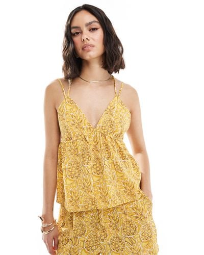 ONLY Strap Detail Cami Co-ord - Yellow