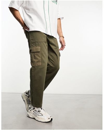 Farah – twill-cargohose - Grün