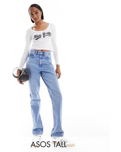 ASOS Asos design tall – straight jeans im 90er-stil - Blau