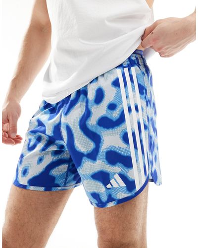 adidas Originals Adidas running – lauf-shorts mit military-muster - Blau