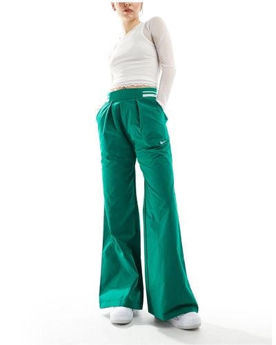 Nike Collection Woven Wide Leg Pants - Green