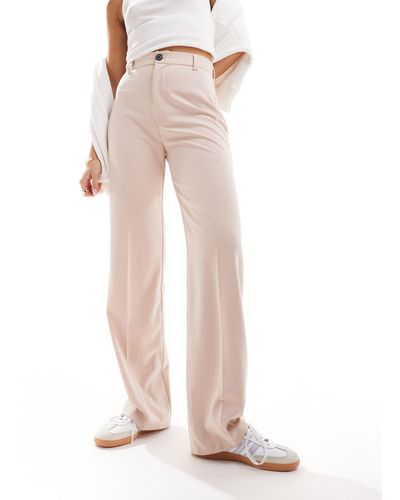Pull&Bear Tailored Front Seam Trouser - Pink