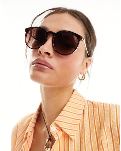 New Look – runde sonnenbrille - Braun