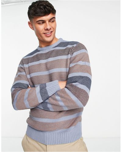 Le Breve Colour Wave Knit Jumper - Grey
