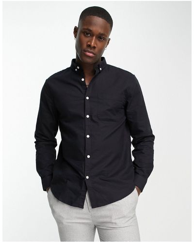 New Look Chemise oxford moulante manches longues - Bleu