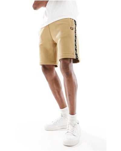 Fred Perry Taped Sweat Short - Natural