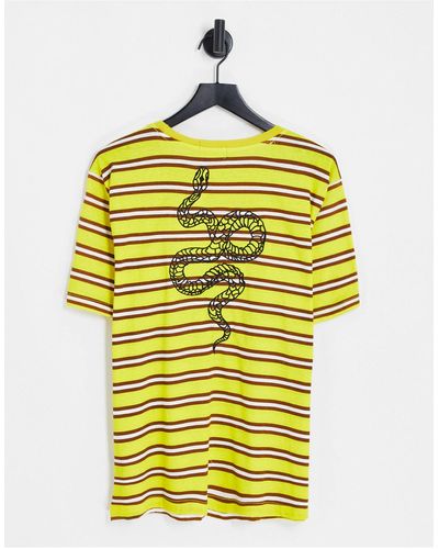 Bolongaro Trevor Camiseta a rayas marrones - Amarillo