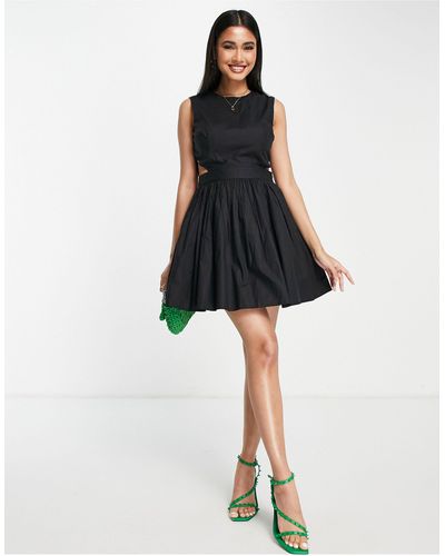 French Connection Mini Dress With Cut Out Waist - Black