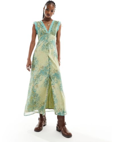 Reclaimed (vintage) Midi Dress - Green