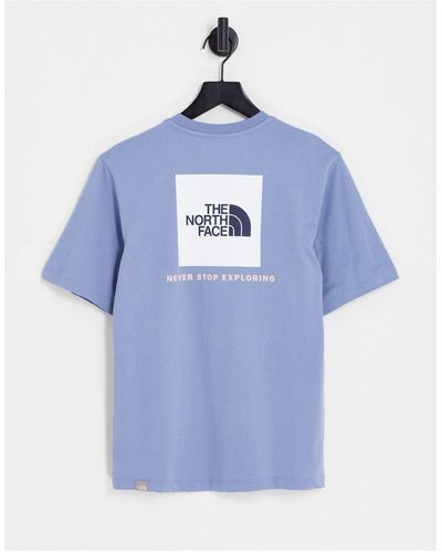 The North Face Redbox - Ruimvallend T-shirt Met Print Op - Blauw