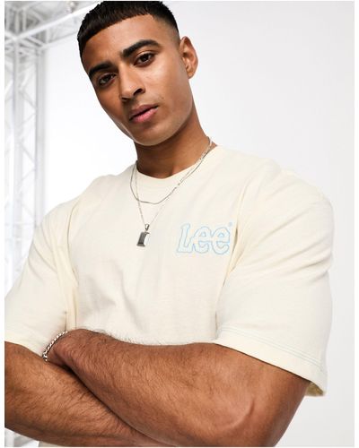 Lee Jeans – locker geschnittenes t-shirt - Weiß