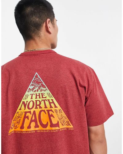 The North Face Faces back print mountain t-shirt in black