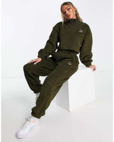 PUMA Classics Cozy Club Borg sweatpants - Green