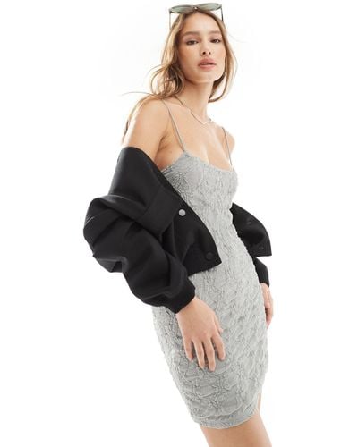 Pull&Bear Strappy Lace Mini Dress - Black