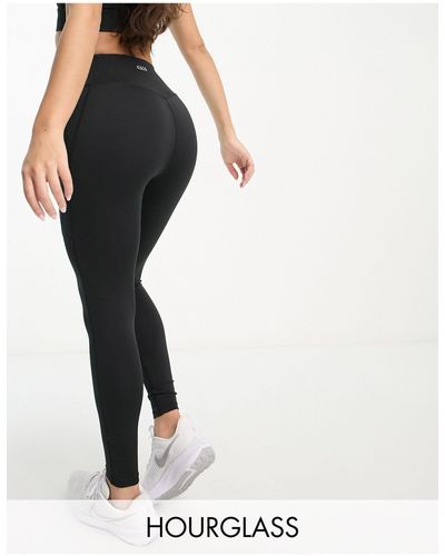 ASOS 4505 Hourglass Icon leggings With Booty-sculpting Seam Detail And Pocket - Black