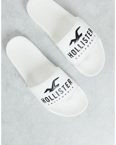Hollister Exclusive To Asos Icon Logo Sliders - White