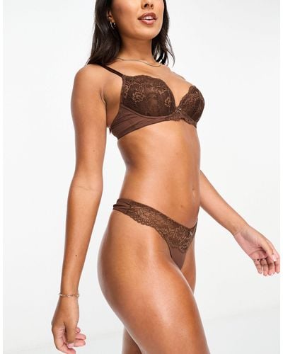 Ann Summers Sexy Lace Thong - Brown
