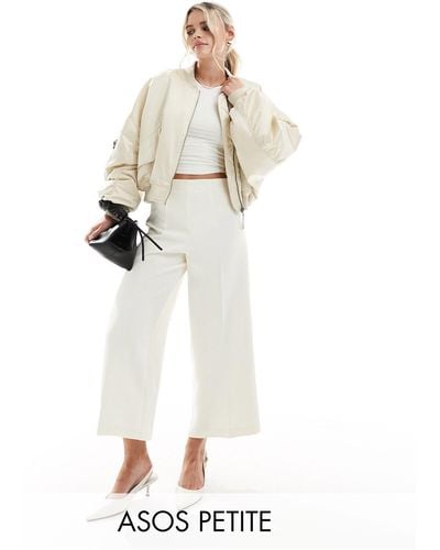 ASOS Asos Design Petite Tailored Culotte Trouser - White