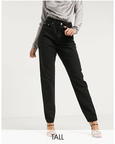 Missguided Riot highwaisted denim mom jean en - Negro