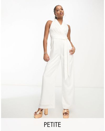 Forever New Sleeveless Jumpsuit With Belt - White