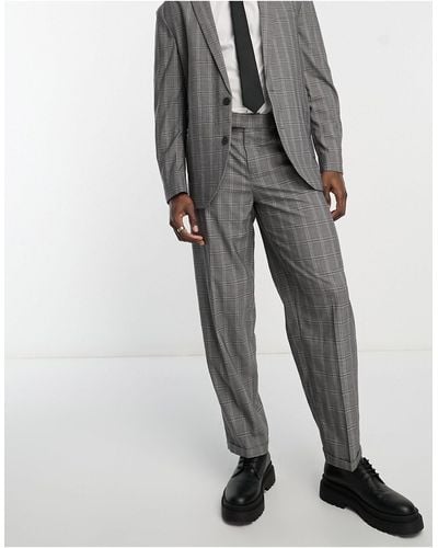New Look Relaxed Suit Pants - Gray