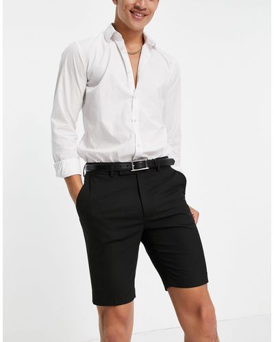 ASOS – elegante, schmal geschnittene shorts - Weiß