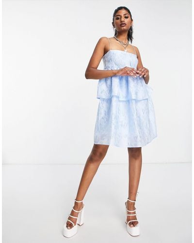 Envii Tiered Mini Cami Dress - Blue