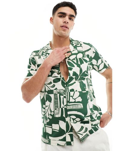Another Influence Camisa playera con estampado abstracto - Verde