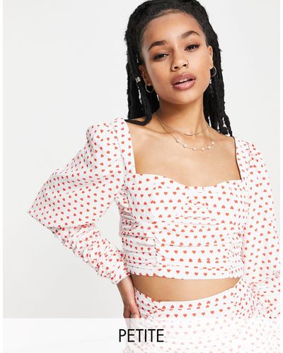 Collective The Label Exclusive Bow Back Crop Top Co-ord - White